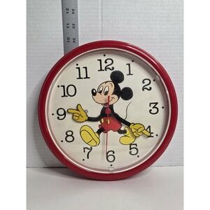 Vintage Mickey Mouse Disney Lorus Quartz Wall Clock Japan Working!